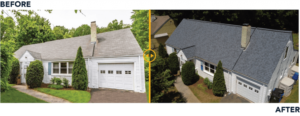 West Hartford, CT Roof Before and After